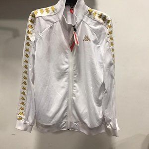NWT KAPPA MEN zipup Jacket white gold L